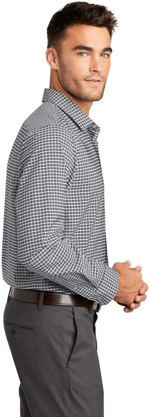 Port Authority W680 City Stretch Shirt - Graphite White