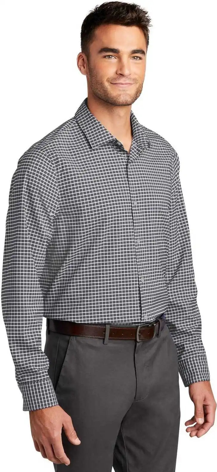 Port Authority W680 City Stretch Shirt - Graphite White