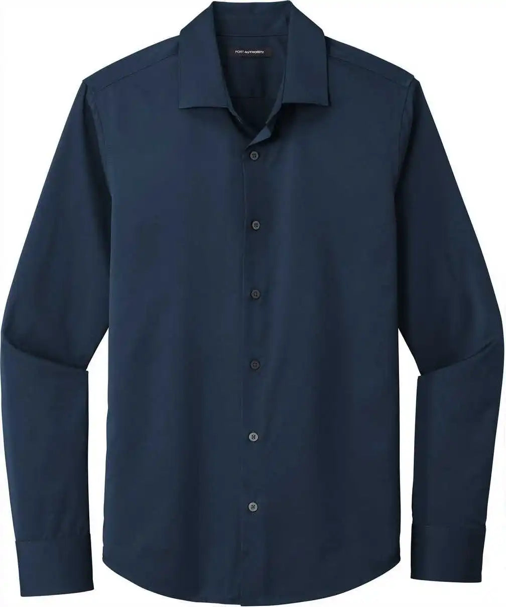 Port Authority W680 City Stretch Shirt River Blue Navy