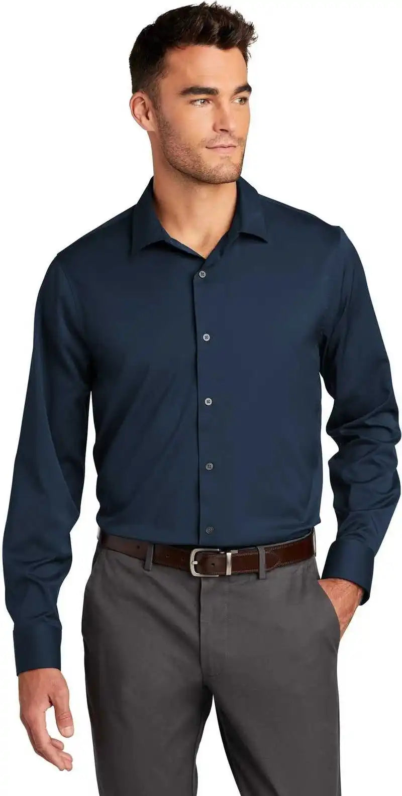Port Authority W680 City Stretch Shirt - River Blue Navy