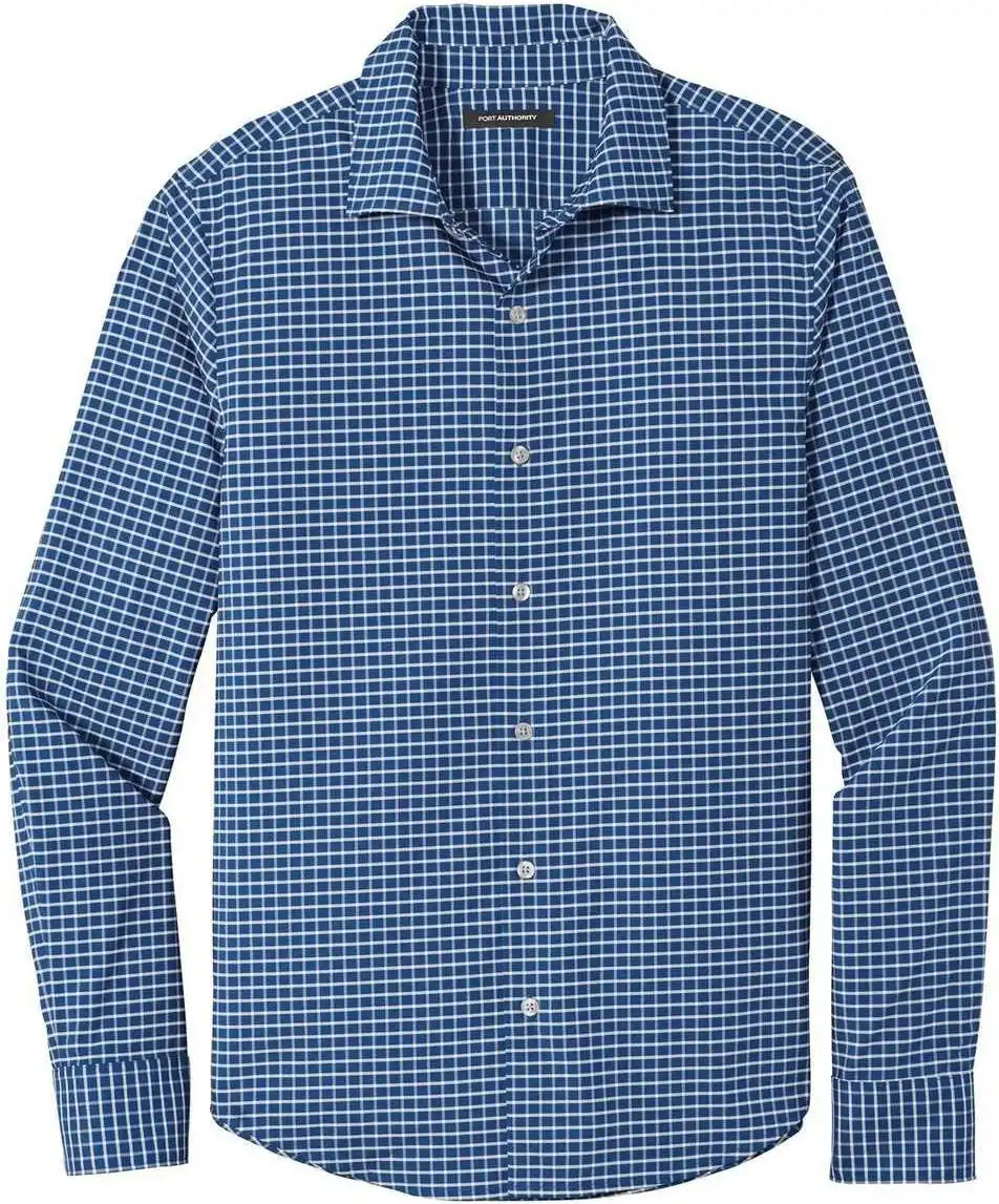 Port Authority W680 City Stretch Shirt True Blue White
