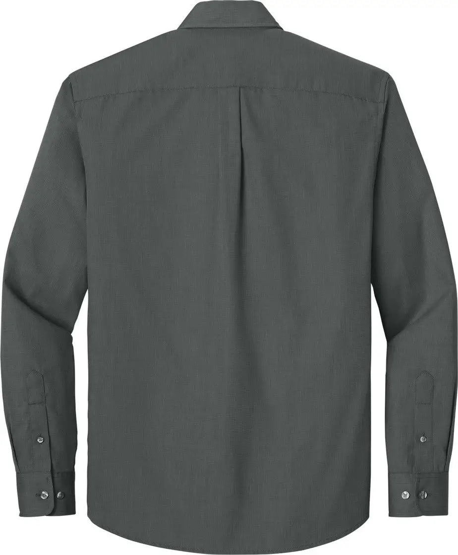 Port Authority W816 Long Sleeve Nailhead Easy Care Shirt - Deep Black - Adult Xs