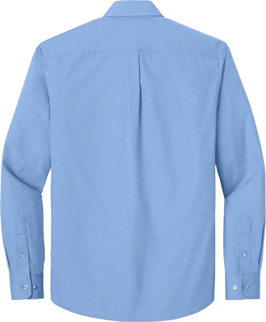 Port Authority W816 Long Sleeve Nailhead Easy Care Shirt - Swiss Blue