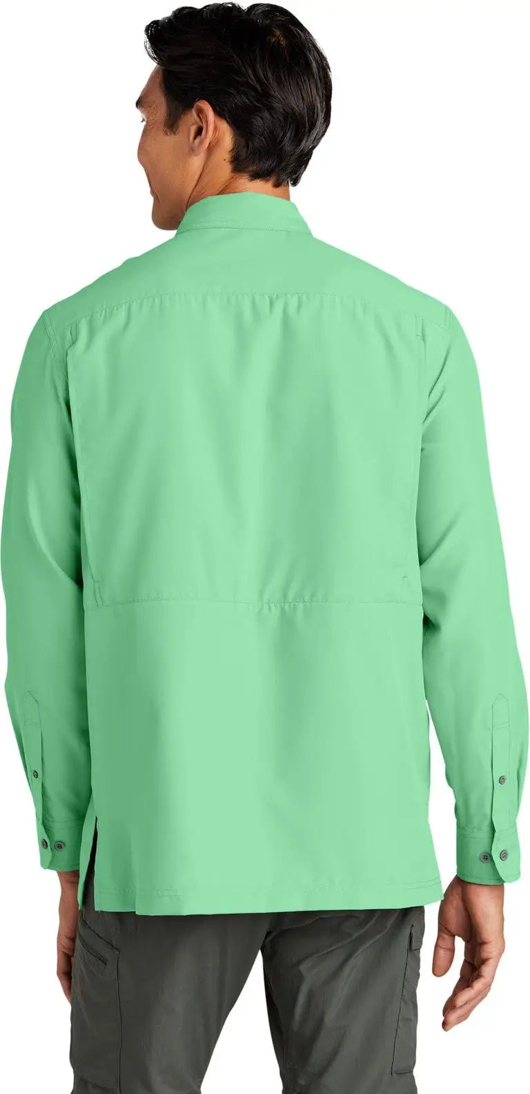 Port Authority W960 Long Sleeve Uv Daybreak Shirt - Bright Seafoam