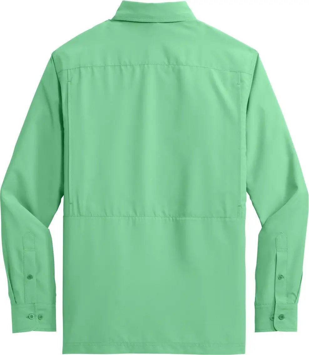 Port Authority W960 Long Sleeve Uv Daybreak Shirt - Bright Seafoam
