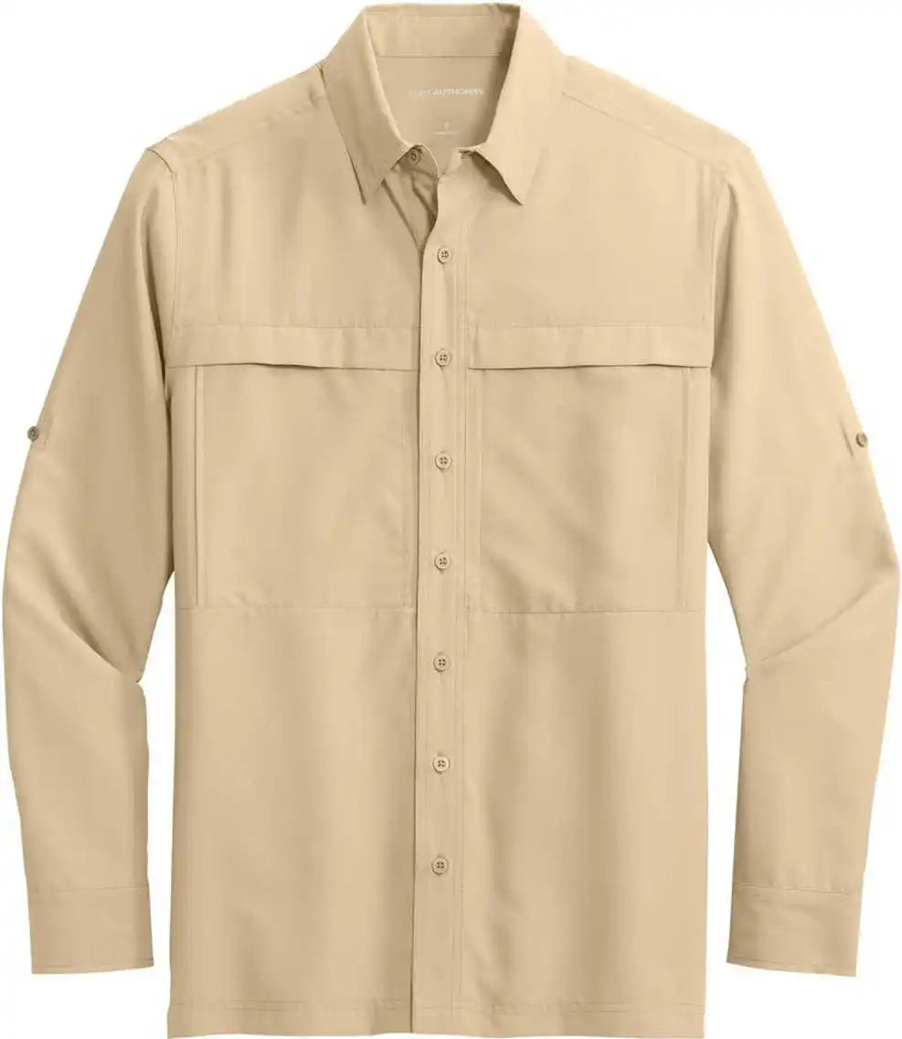 Port Authority W960 Long Sleeve Uv Daybreak Shirt Oat