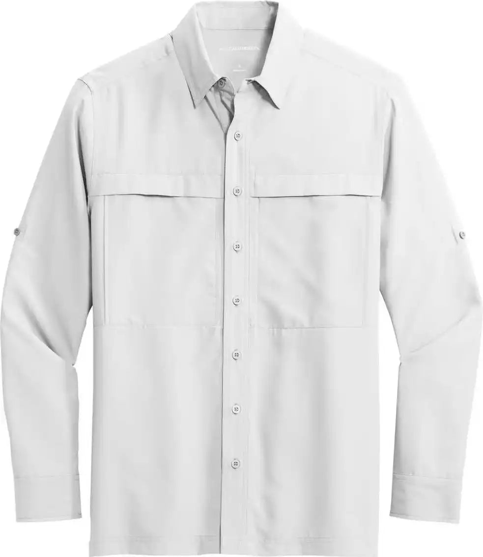 Port Authority W960 Long Sleeve Uv Daybreak Shirt White