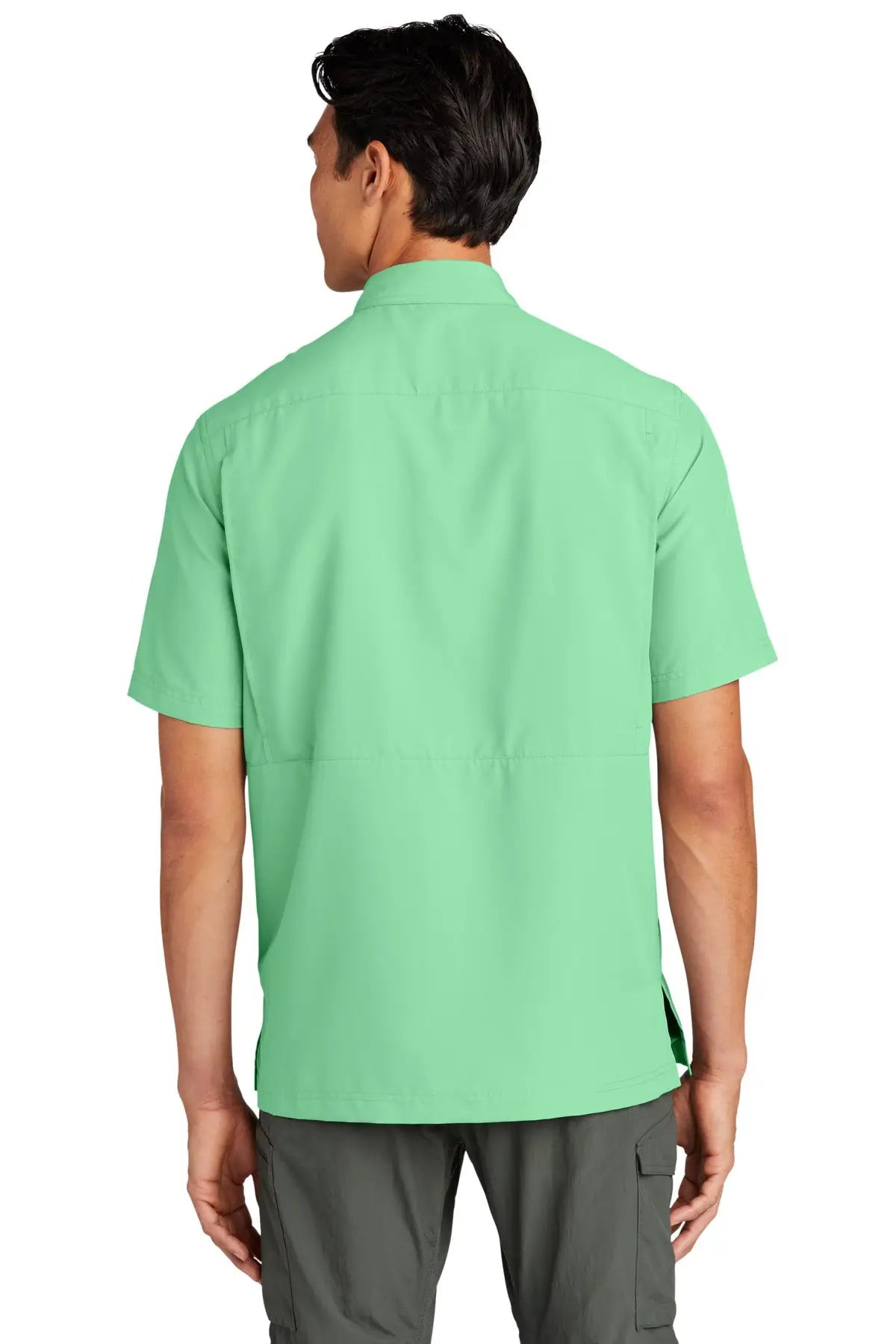Port Authority W961 Short Sleeve Uv Daybreak Shirt - Bright Seafoam