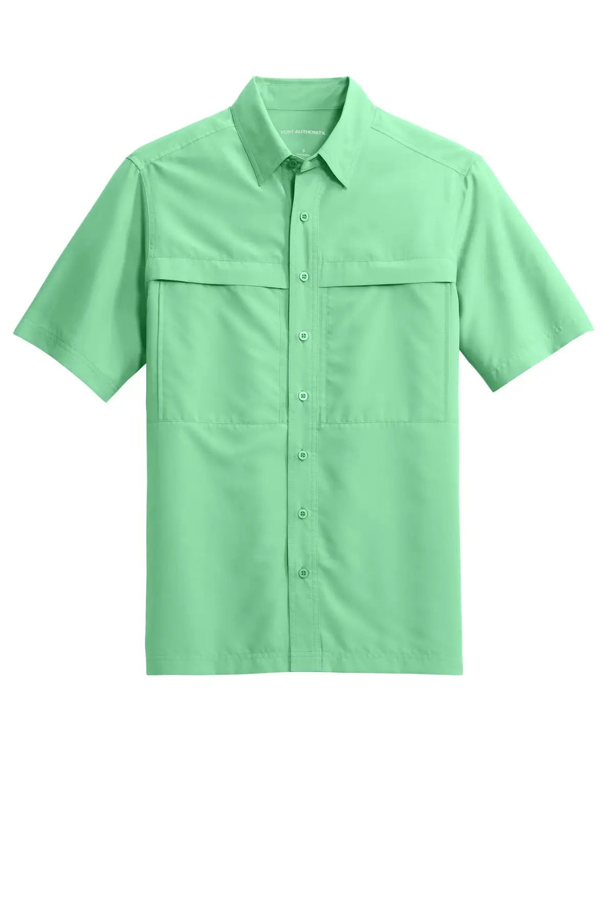 Port Authority W961 Short Sleeve Uv Daybreak Shirt - Bright Seafoam