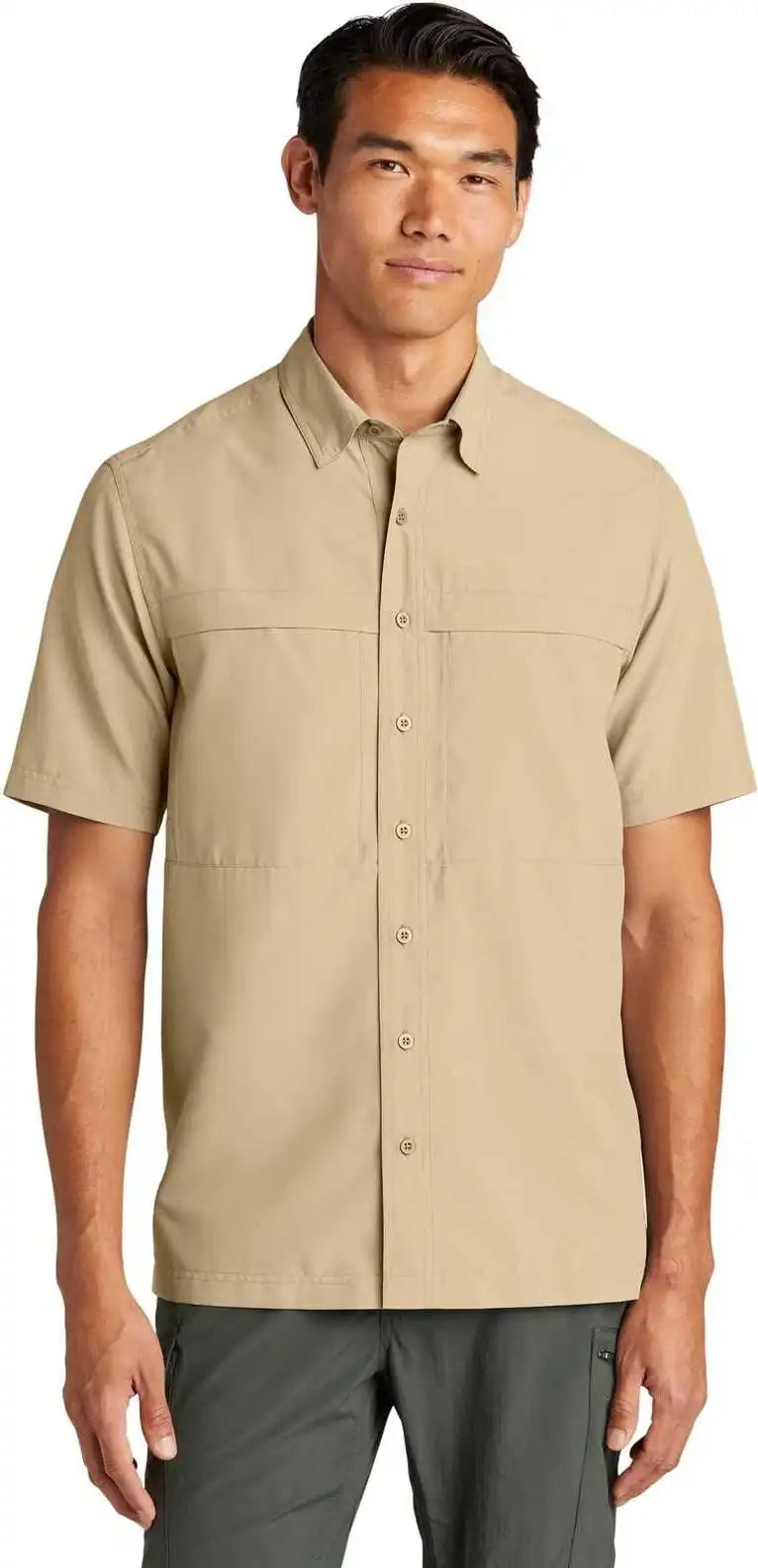 Port Authority W961 Short Sleeve Uv Daybreak Shirt Oat