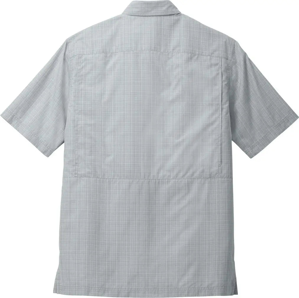 Port Authority W961 Short Sleeve Uv Daybreak Shirt - Silver Gusty Gray Crosshatch Plaid