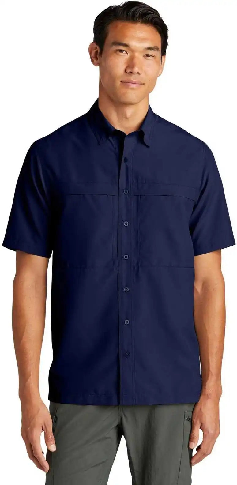 Port Authority W961 Short Sleeve Uv Daybreak Shirt True Navy