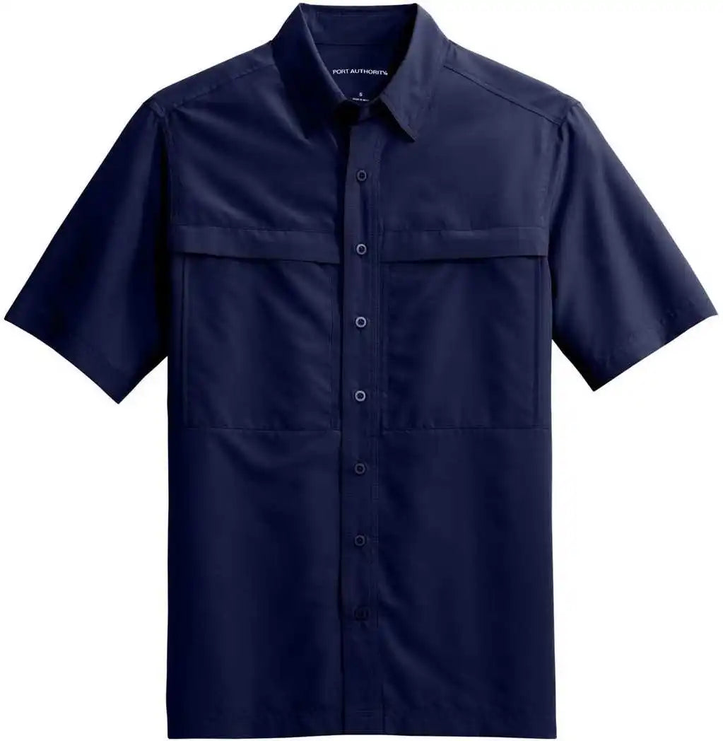 Port Authority W961 Short Sleeve Uv Daybreak Shirt True Navy