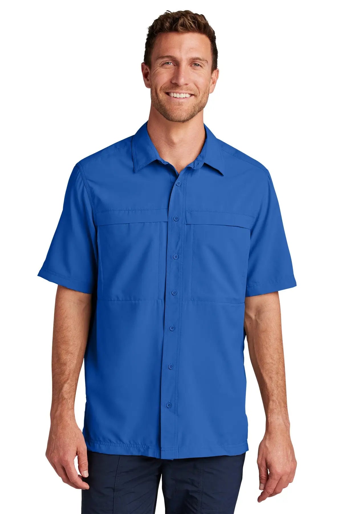 Port Authority W961 Short Sleeve Uv Daybreak Shirt - True Royal