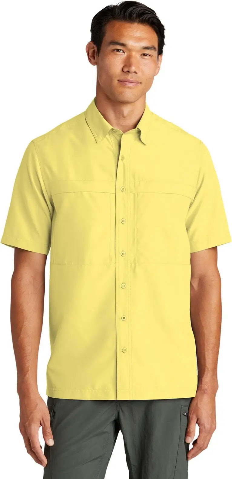 Port Authority W961 Short Sleeve Uv Daybreak Shirt - Yellow - Adult Xs