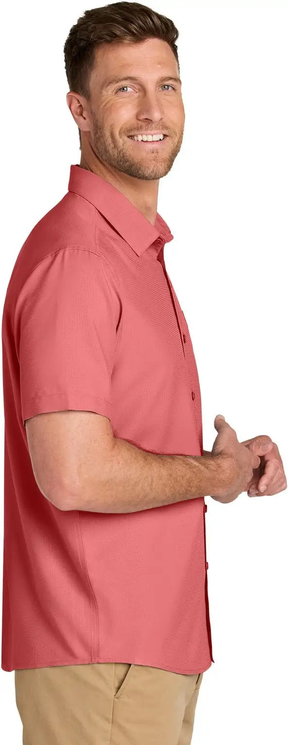 Port Authority W963 Short Sleeve Uv Dockside Shirt - Coral Reef