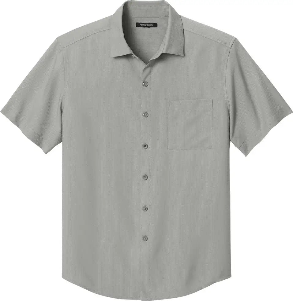 Port Authority W963 Short Sleeve Uv Dockside Shirt - Gusty Gray