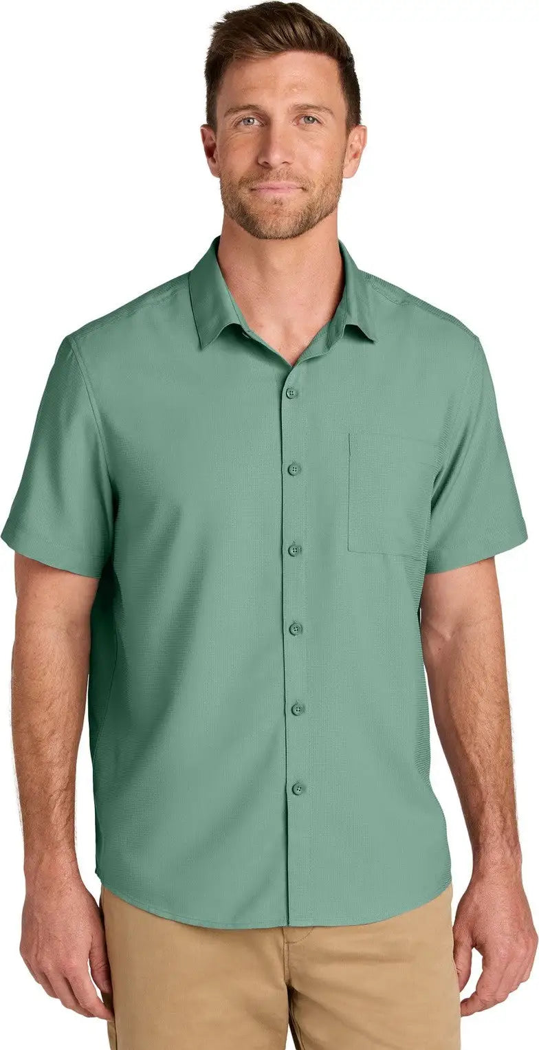 Port Authority W963 Short Sleeve Uv Dockside Shirt - Sage - Adult Xs