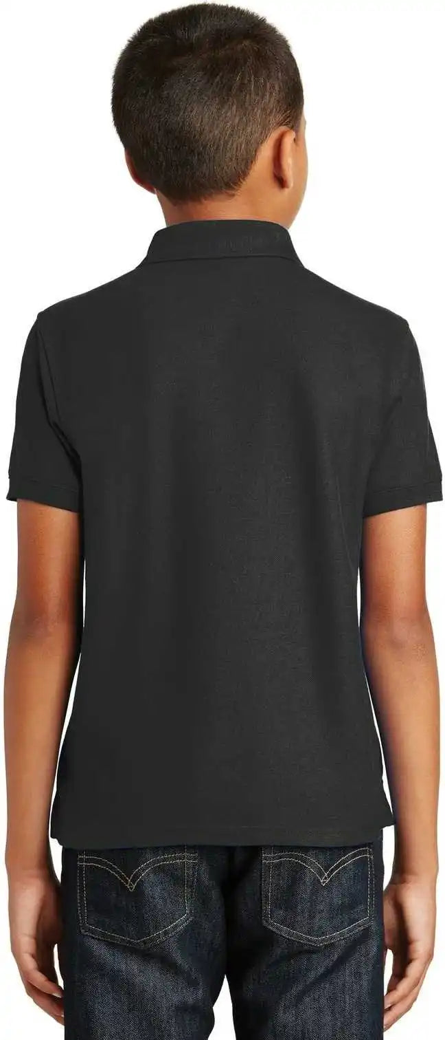 Port Authority Y100 Youth Core Classic Pique Polo Deep Black
