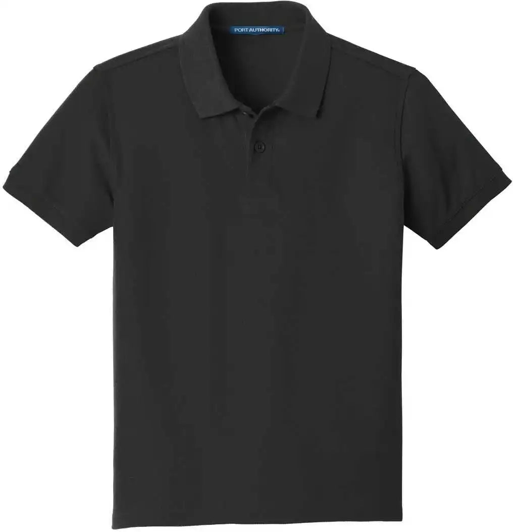 Port Authority Y100 Youth Core Classic Pique Polo Deep Black