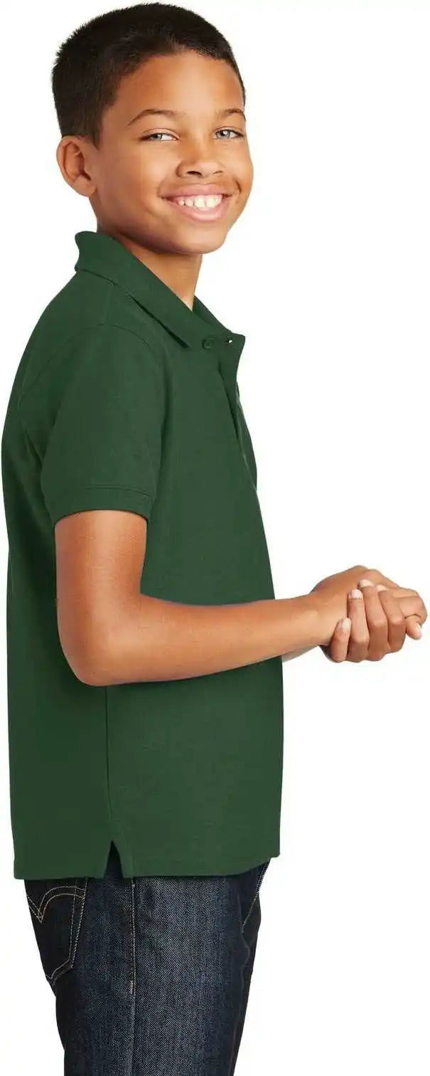 Port Authority Y100 Youth Core Classic Pique Polo Deep Forest Green