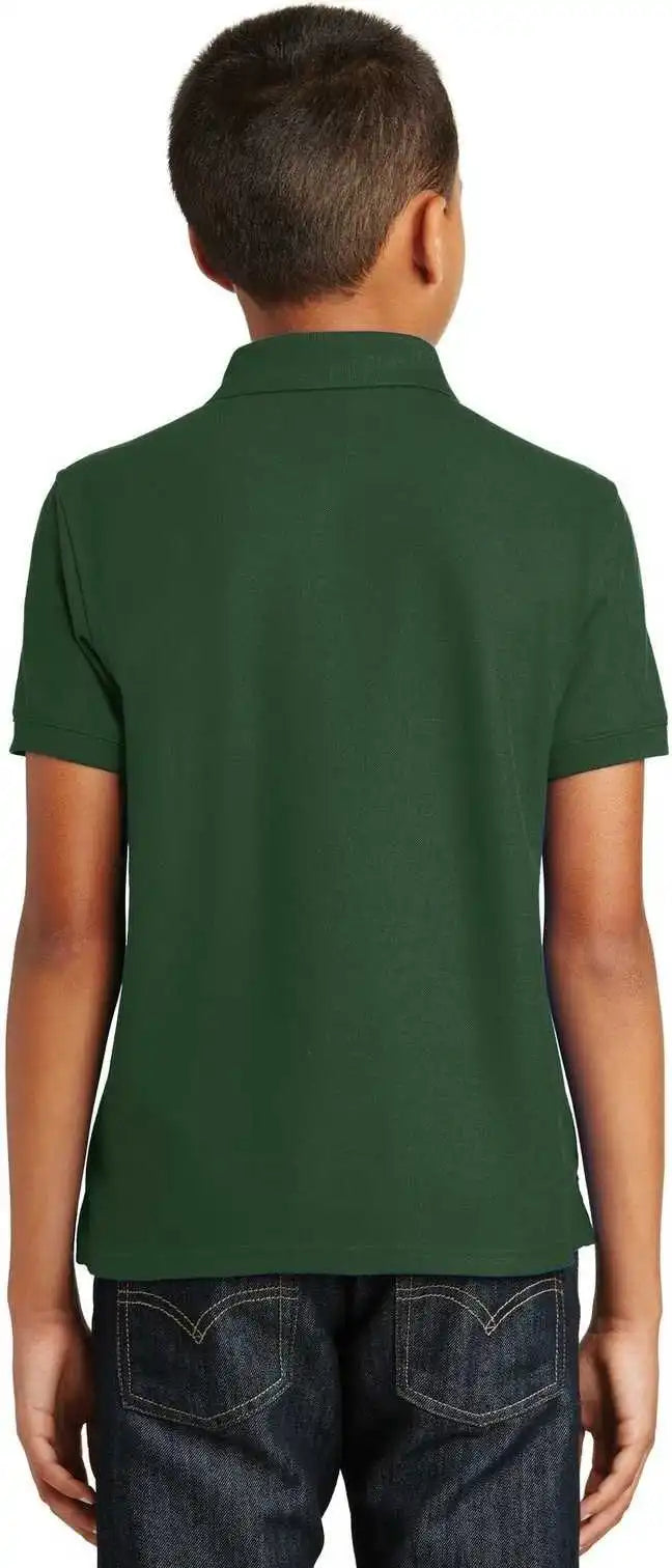 Port Authority Y100 Youth Core Classic Pique Polo Deep Forest Green