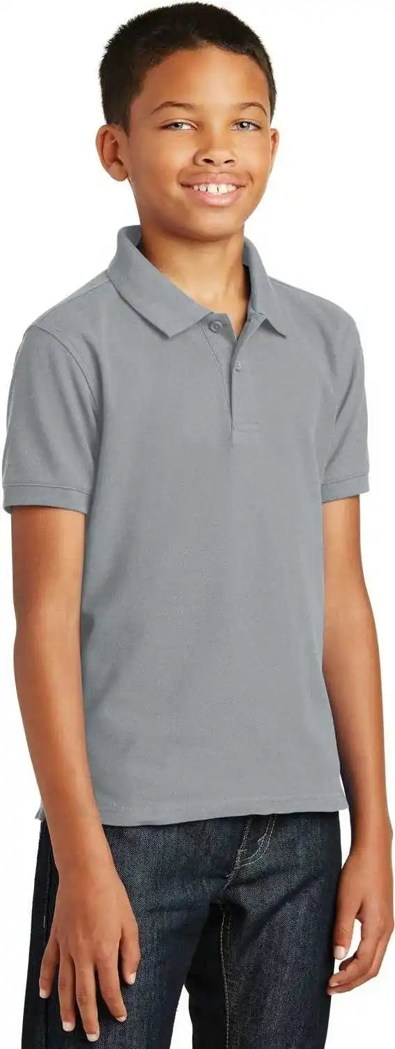 Port Authority Y100 Youth Core Classic Pique Polo Gusty Gray