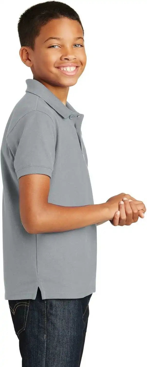 Port Authority Y100 Youth Core Classic Pique Polo Gusty Gray