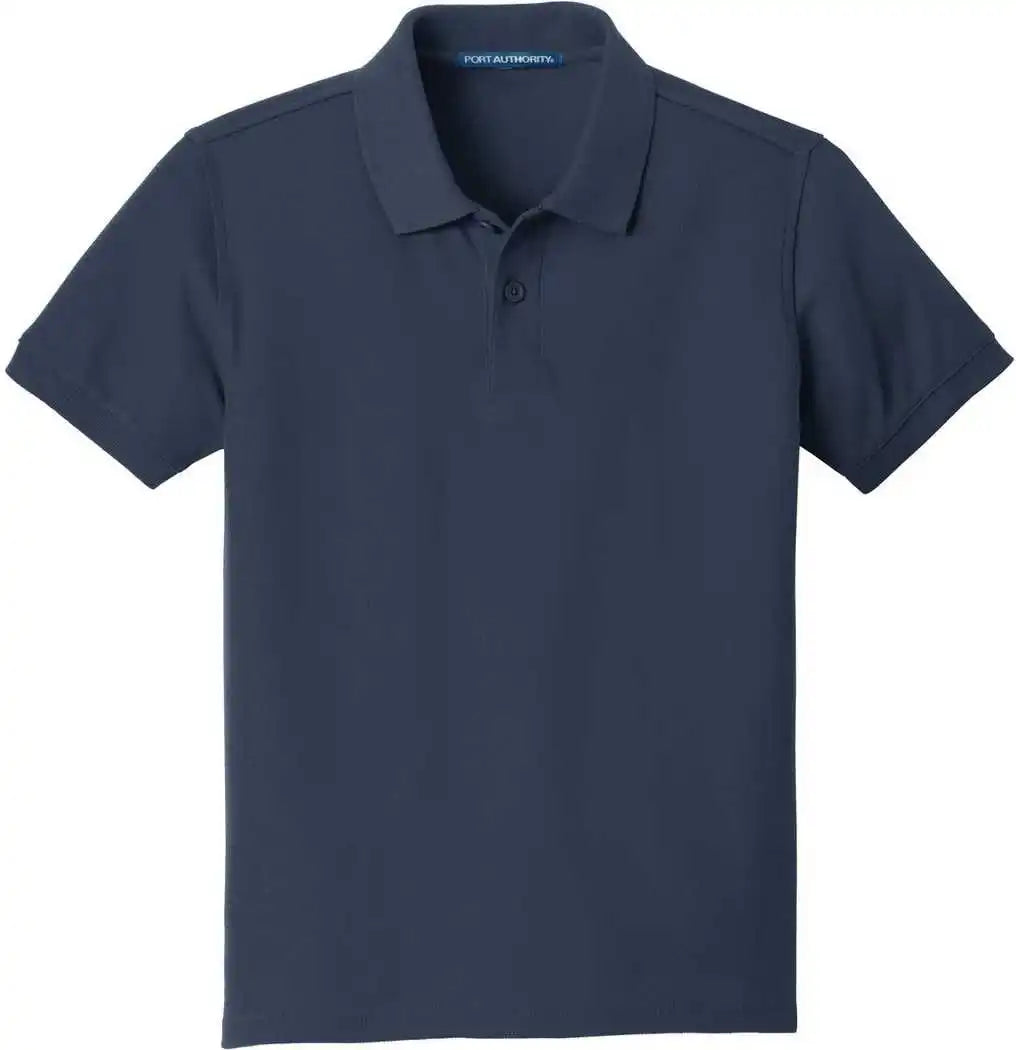Port Authority Y100 Youth Core Classic Pique Polo River Blue Navy