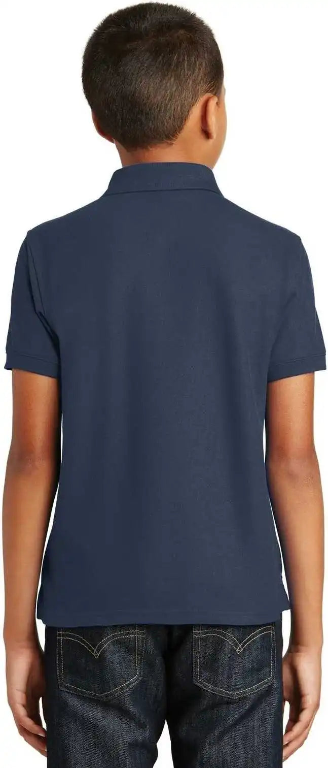 Port Authority Y100 Youth Core Classic Pique Polo River Blue Navy