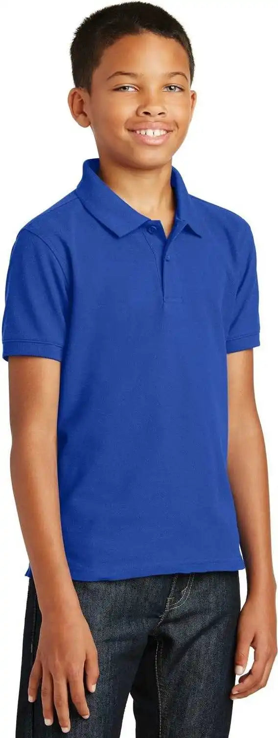 Port Authority Y100 Youth Core Classic Pique Polo True Royal