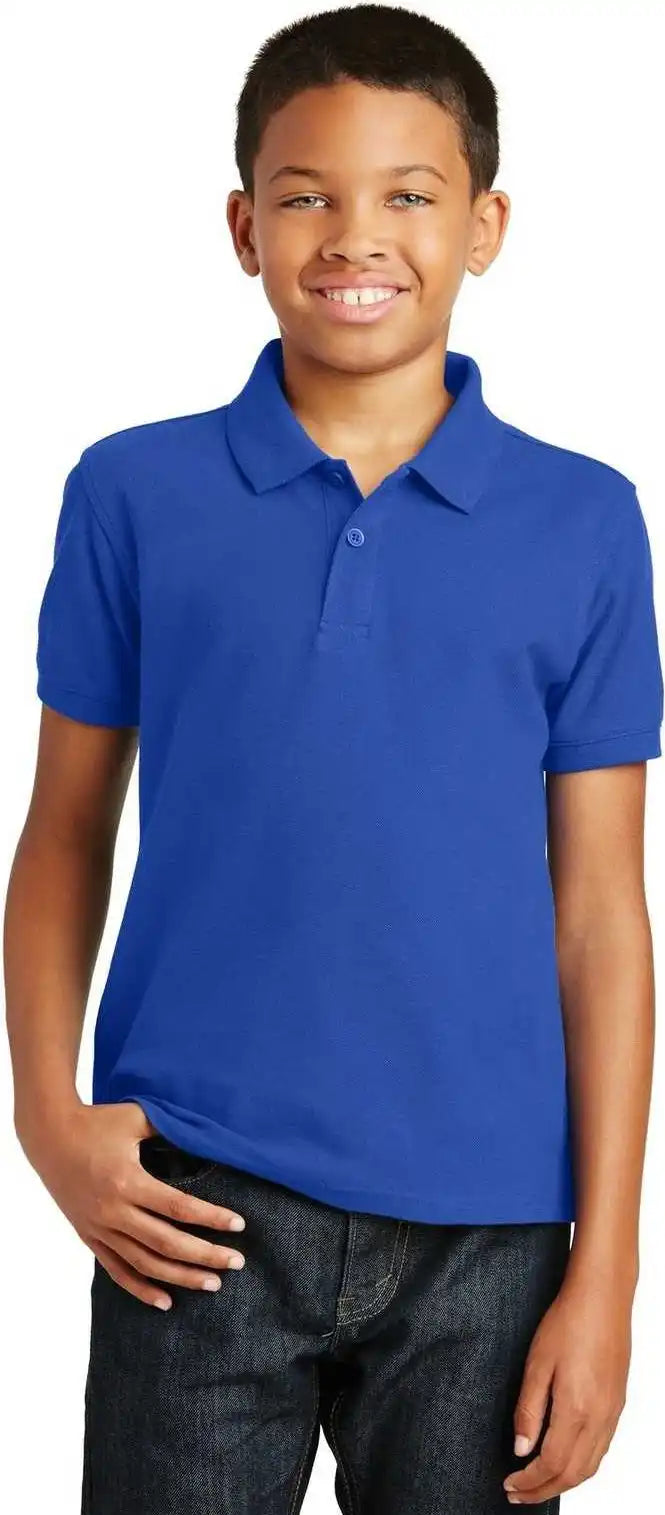 Port Authority Y100 Youth Core Classic Pique Polo True Royal