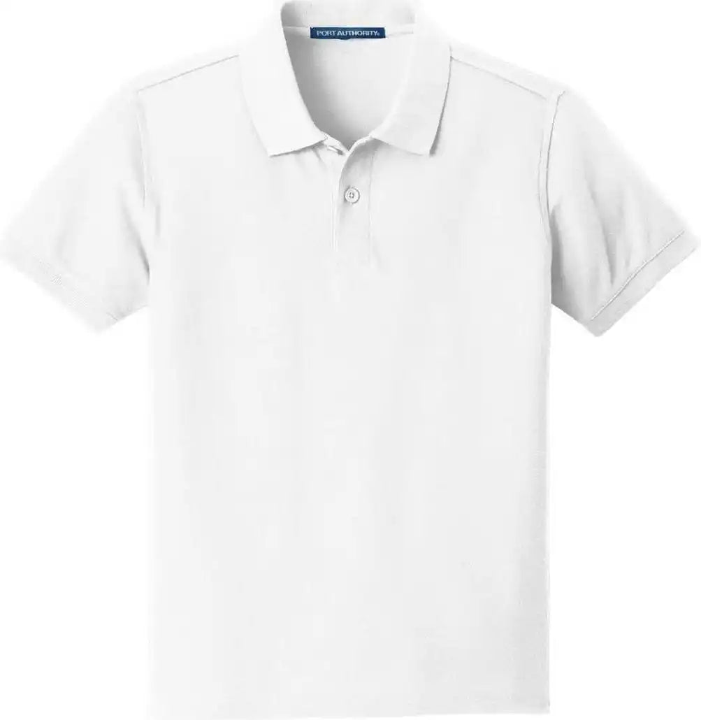 Port Authority Y100 Youth Core Classic Pique Polo White