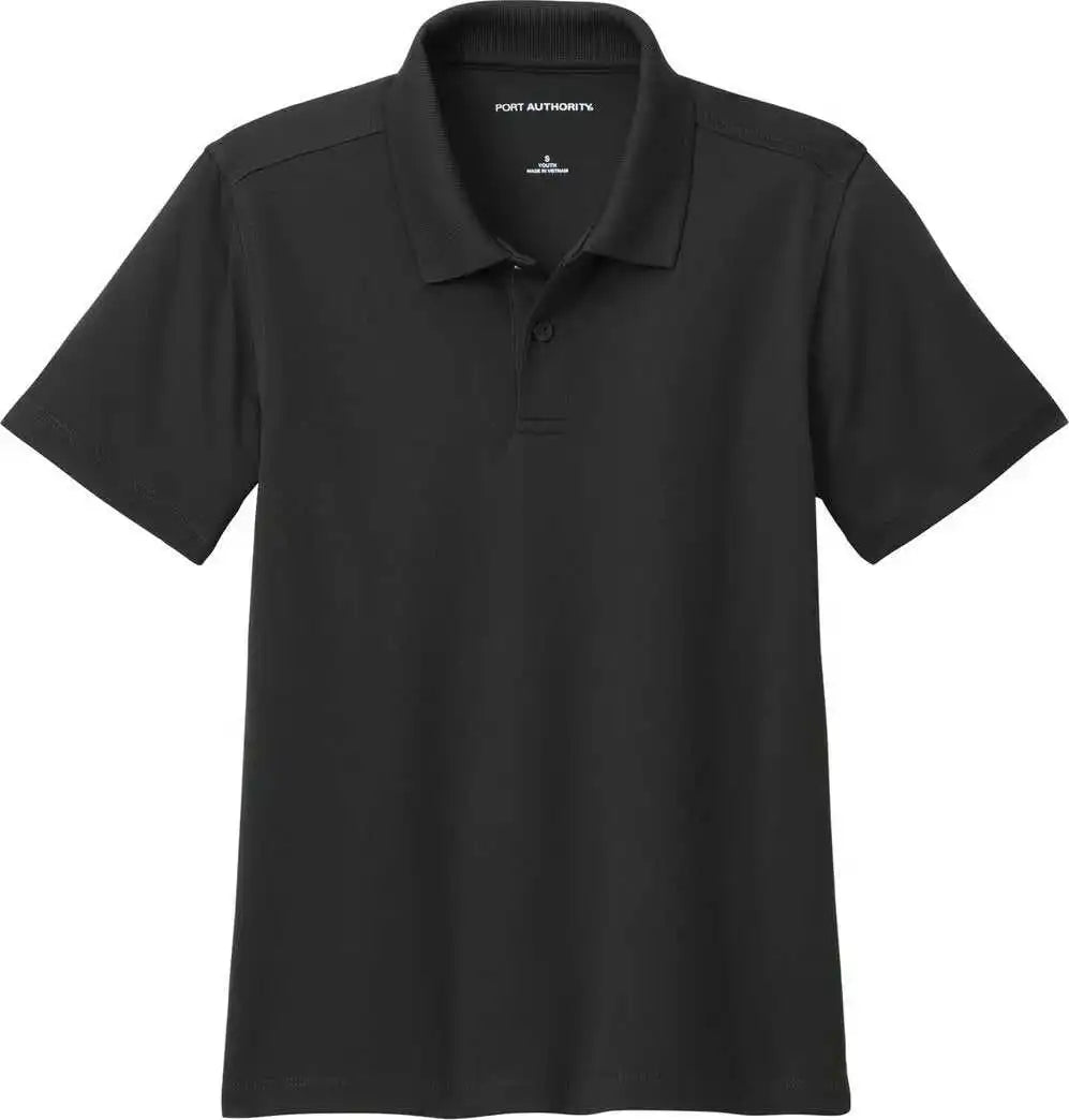 Port Authority Y110 Youth Dry Zone Uv Micro Mesh Polo Deep Black