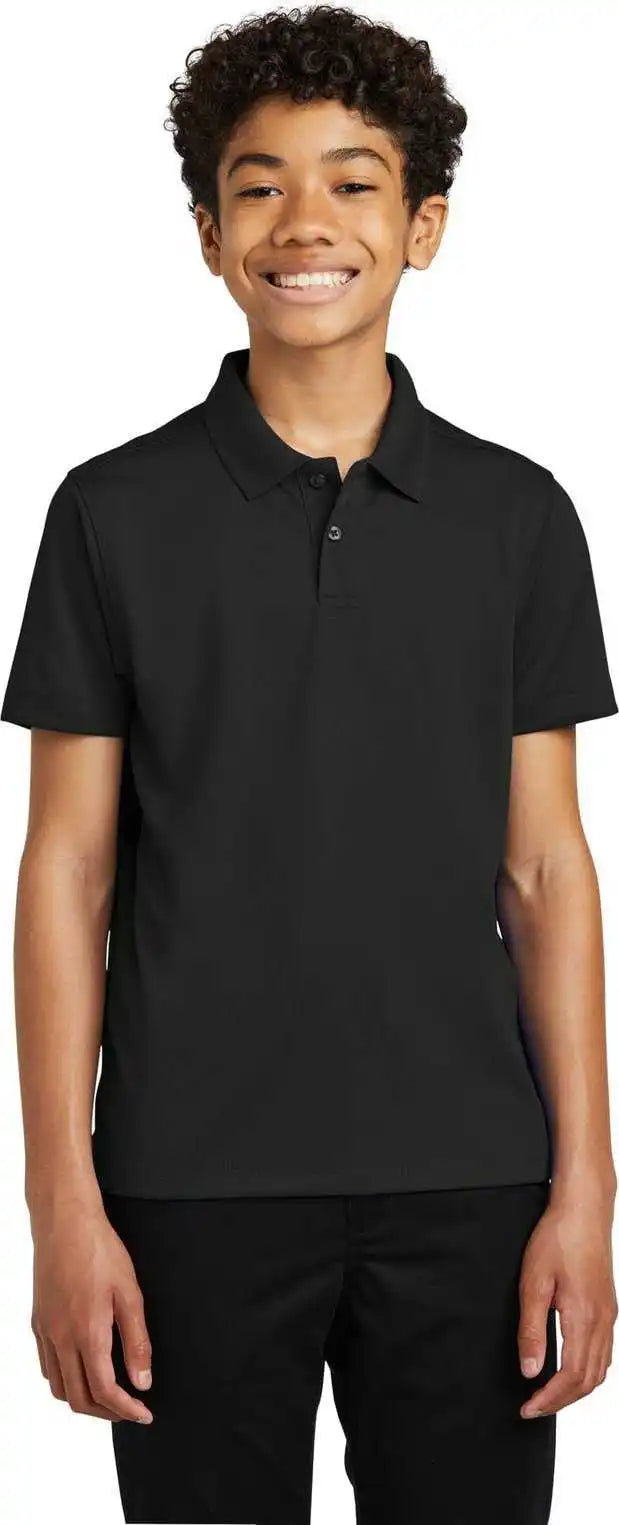 Port Authority Y110 Youth Dry Zone Uv Micro Mesh Polo Deep Black