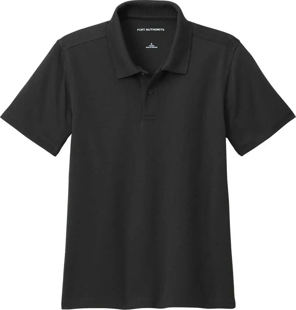 Port Authority Y110 Youth Dry Zone Uv Micro-mesh Polo - Deep Black