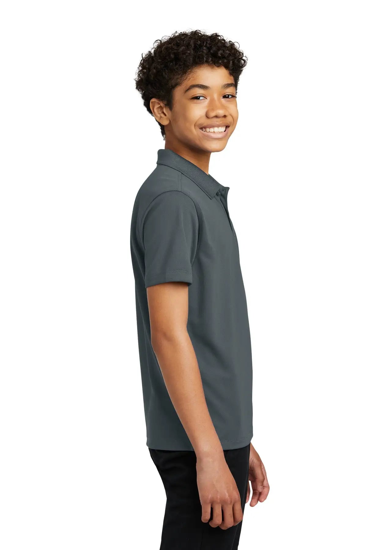 Port Authority Y110 Youth Dry Zone Uv Micro-mesh Polo - Graphite