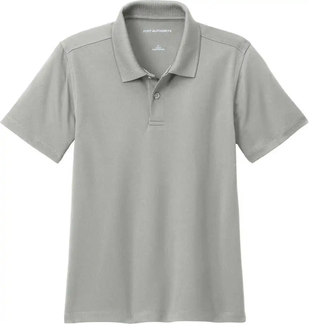 Port Authority Y110 Youth Dry Zone Uv Micro Mesh Polo Gusty Grey
