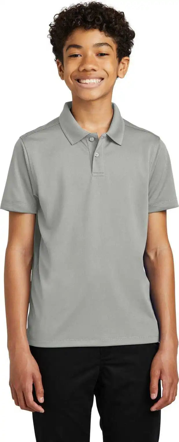 Port Authority Y110 Youth Dry Zone Uv Micro Mesh Polo Gusty Grey