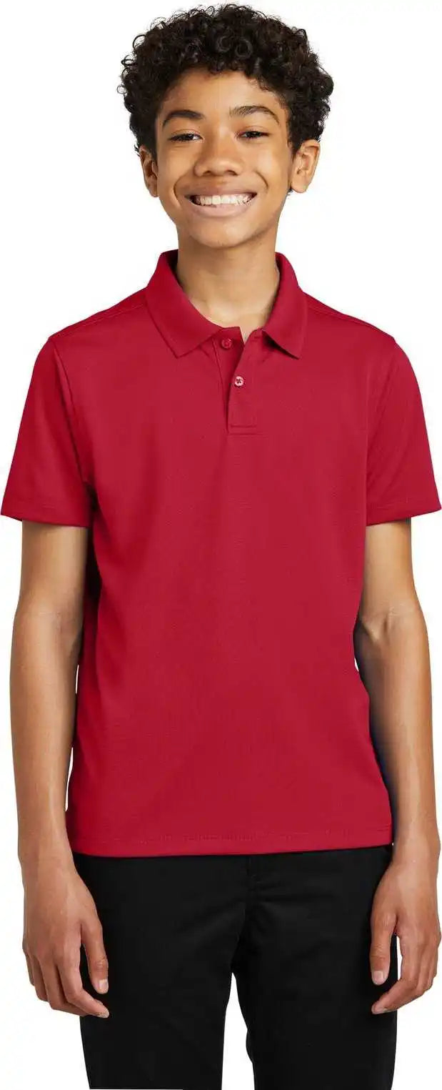 Port Authority Y110 Youth Dry Zone Uv Micro Mesh Polo Rich Red