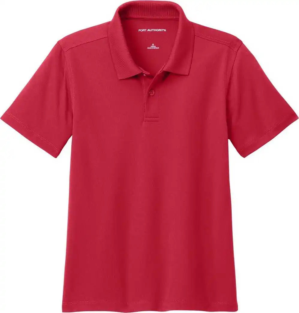 Port Authority Y110 Youth Dry Zone Uv Micro Mesh Polo Rich Red