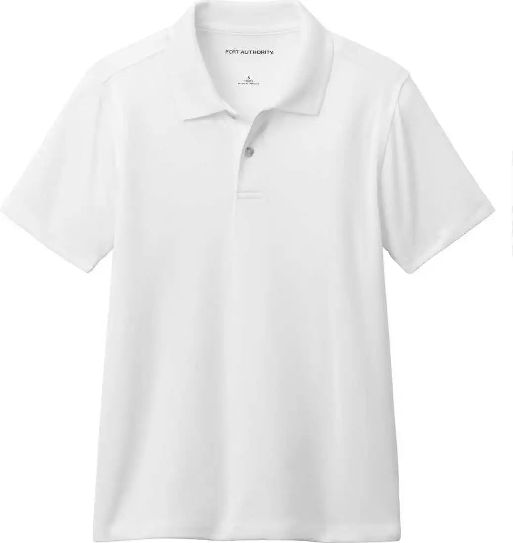 Port Authority Y110 Youth Dry Zone Uv Micro Mesh Polo White