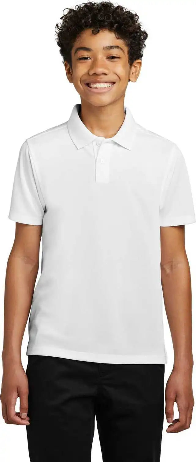 Port Authority Y110 Youth Dry Zone Uv Micro Mesh Polo White