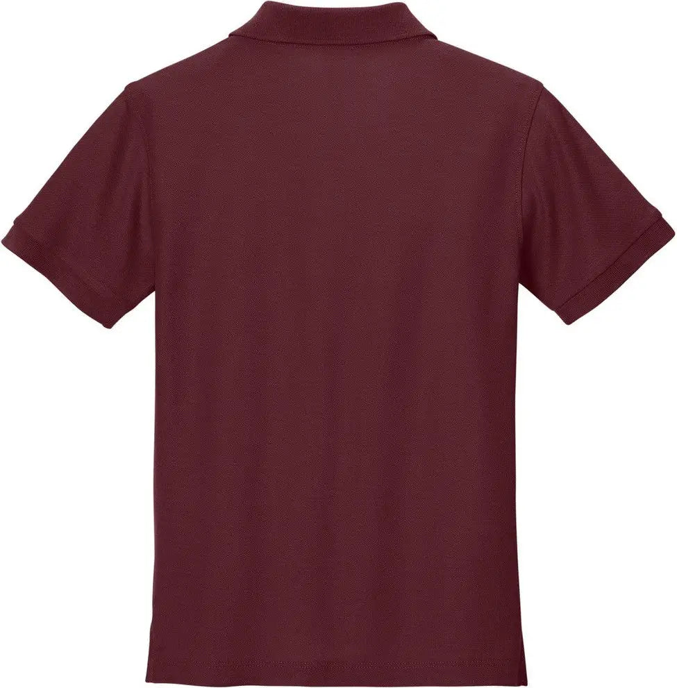 Port Authority Y200 Youth Wearever Signature Pique Polo - Burgundy