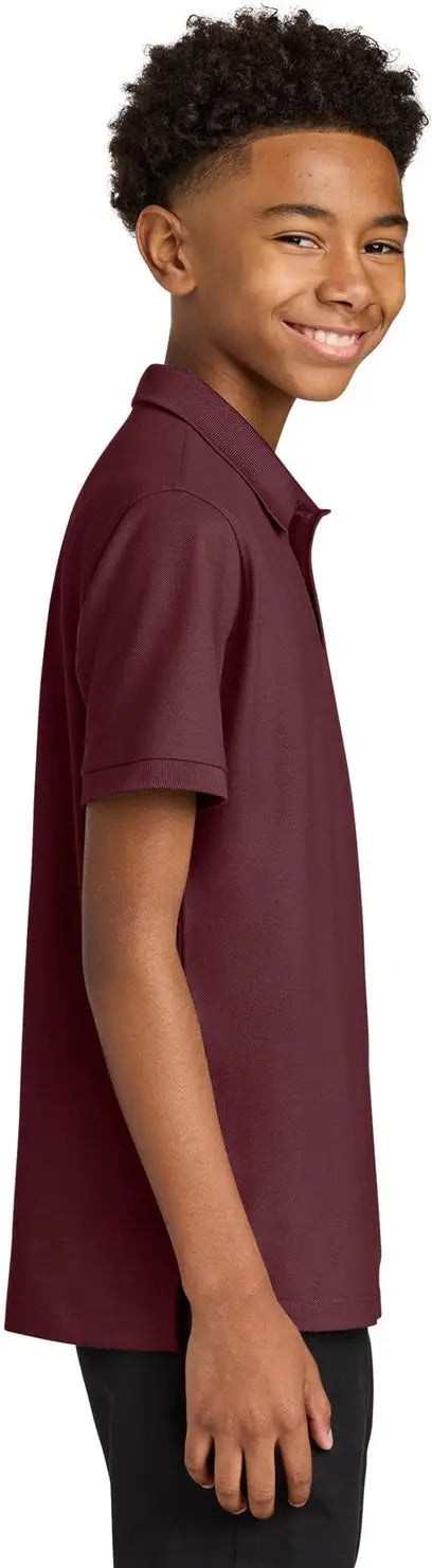 Port Authority Y200 Youth Wearever Signature Pique Polo - Burgundy