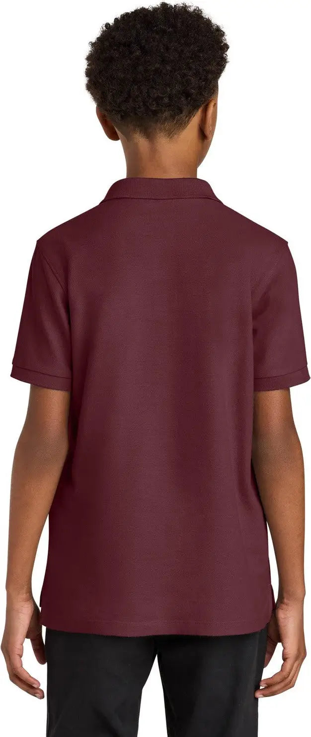 Port Authority Y200 Youth Wearever Signature Pique Polo - Burgundy