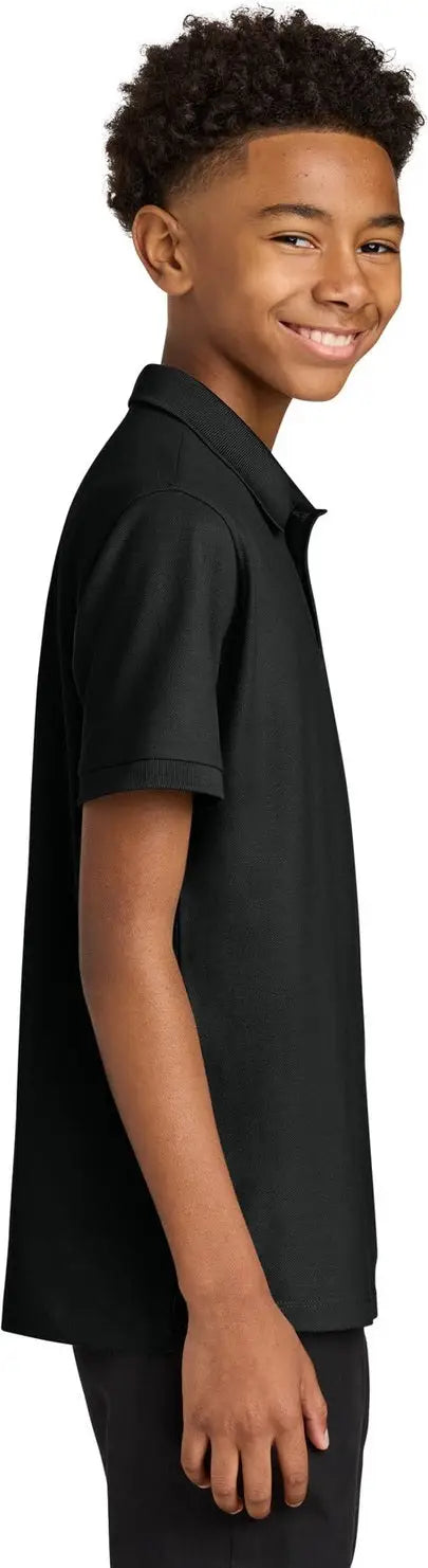 Port Authority Y200 Youth Wearever Signature Pique Polo - Deep Black