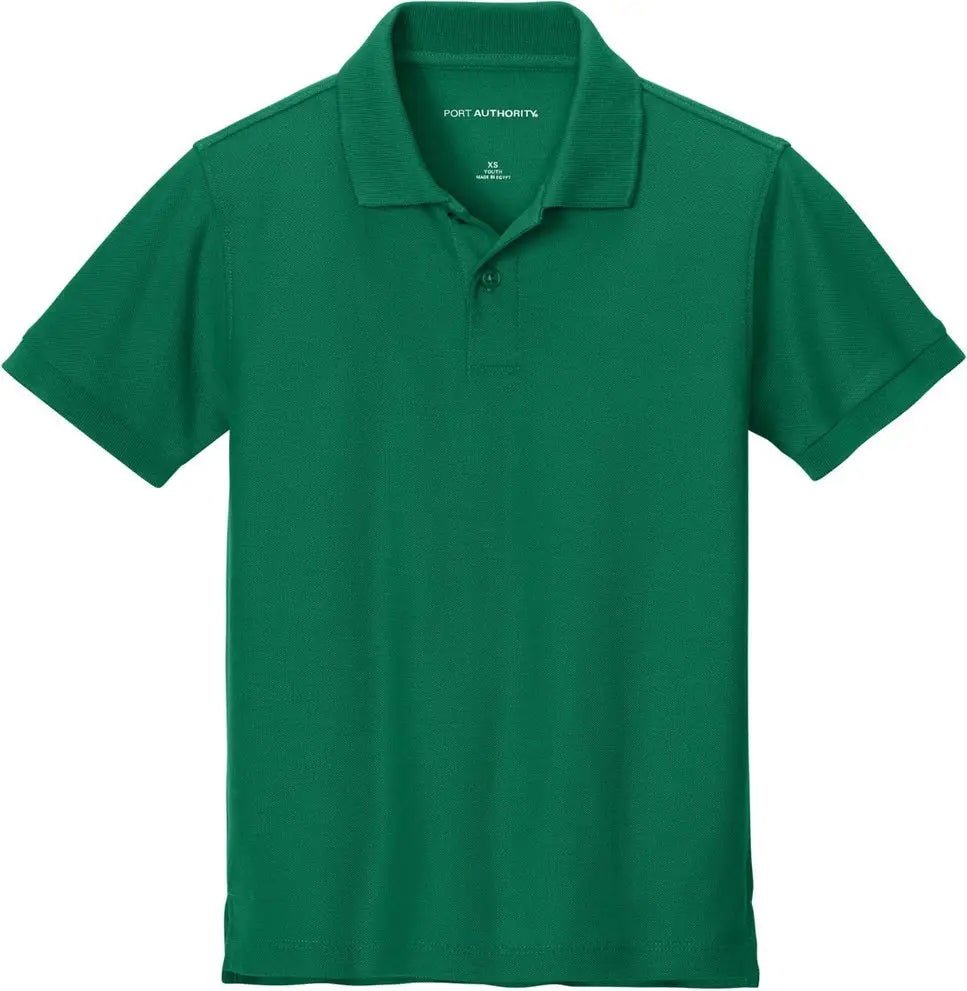 Port Authority Y200 Youth Wearever Signature Pique Polo - Kelly Green