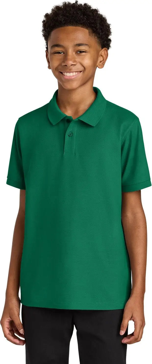 Port Authority Y200 Youth Wearever Signature Pique Polo - Kelly Green - Xs
