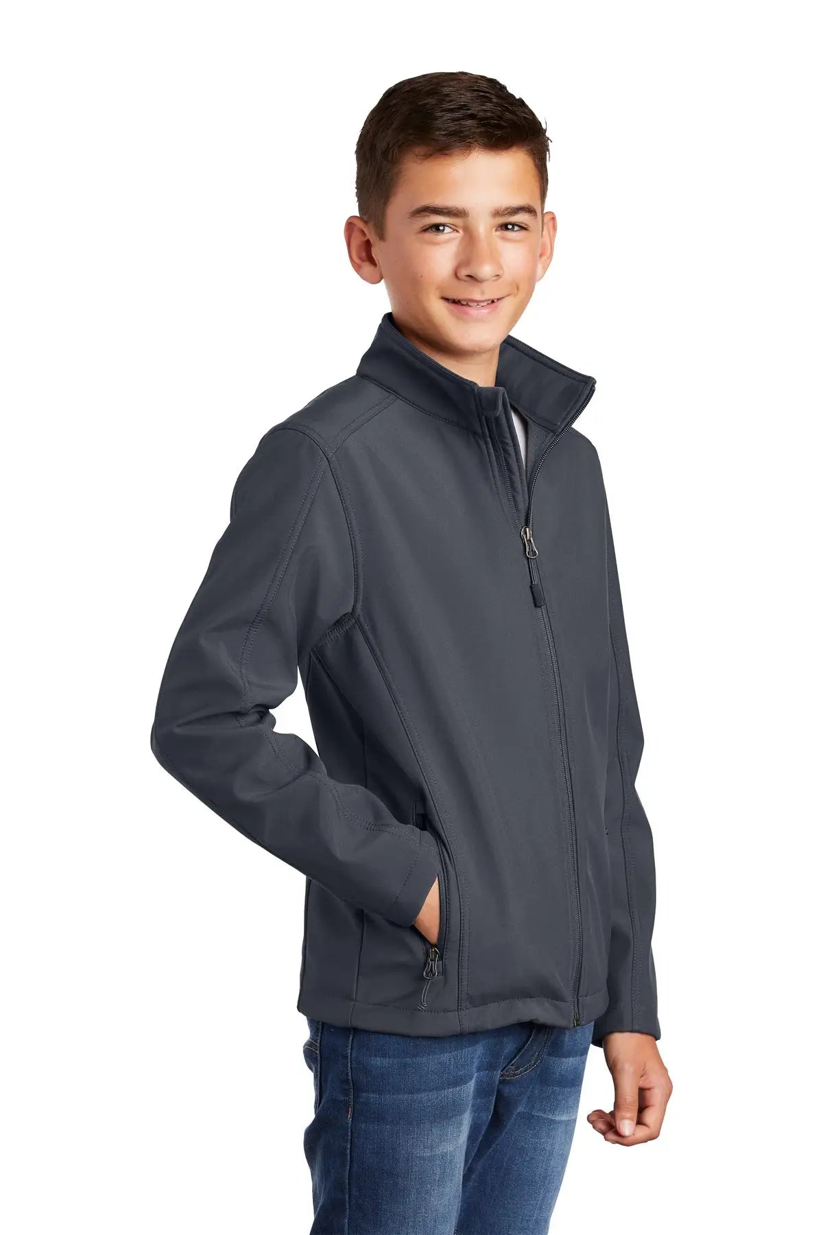Port Authority Y317 Youth Core Soft Shell Jacket - Battleship Gray